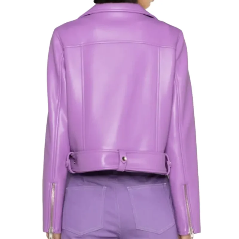 faux leather biker jacket for women