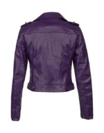 fitted leather jacket womens
