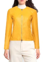 jacket with round collar