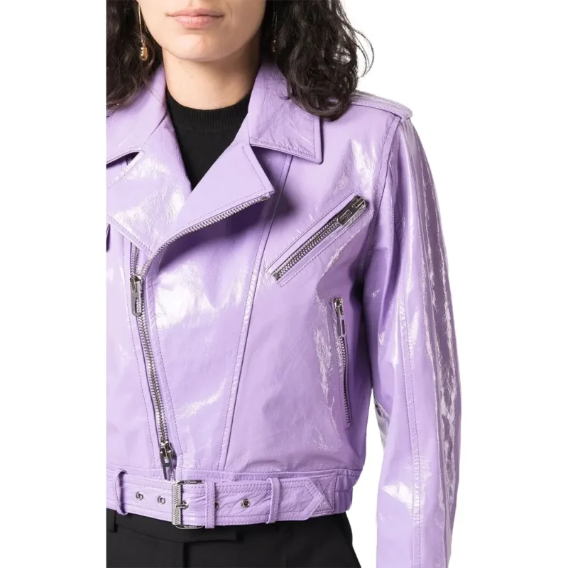ladies short purple jacket