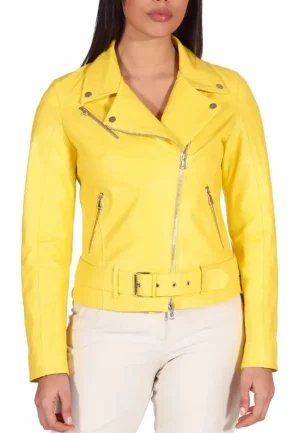 leather belted jacket