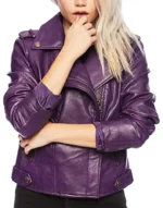 leather fitted jacket women