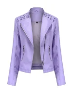 leather moto biker jacket