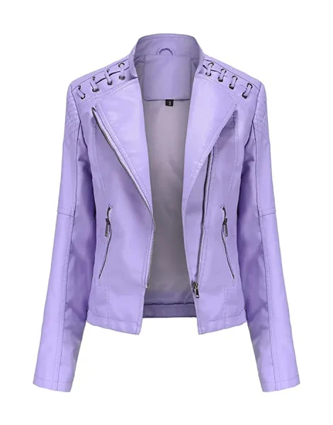 leather moto biker jacket