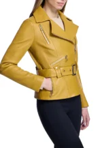 mustard jacket leather