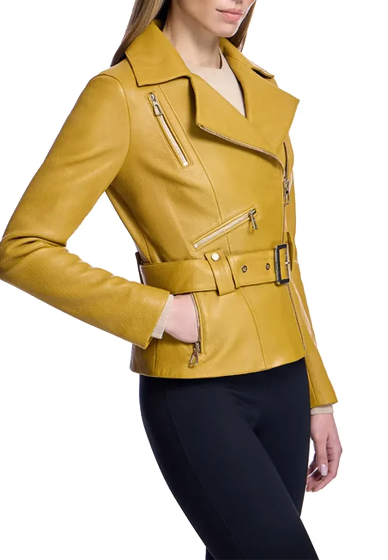 mustard jacket leather