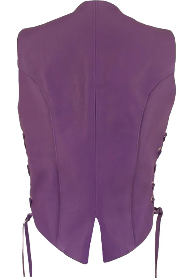 purple motorcycle vest