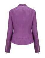 shoulder studded leather jacket