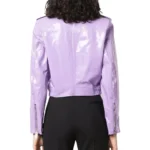 womens short fitted purple-jacket