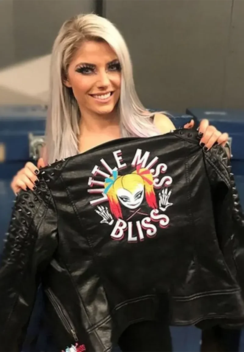 alexa bliss black leather jacket