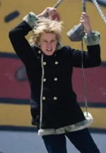 black shearling coat