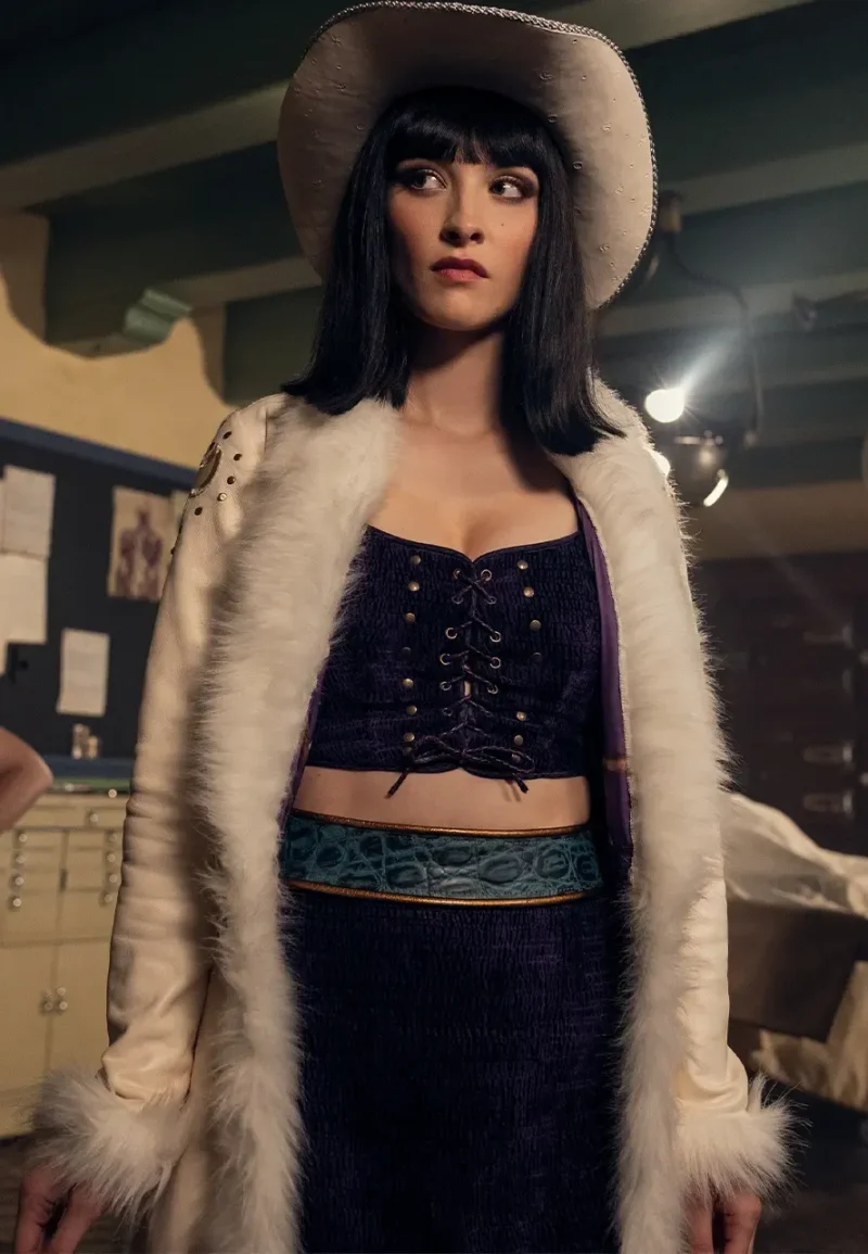 lera abova white leather coat