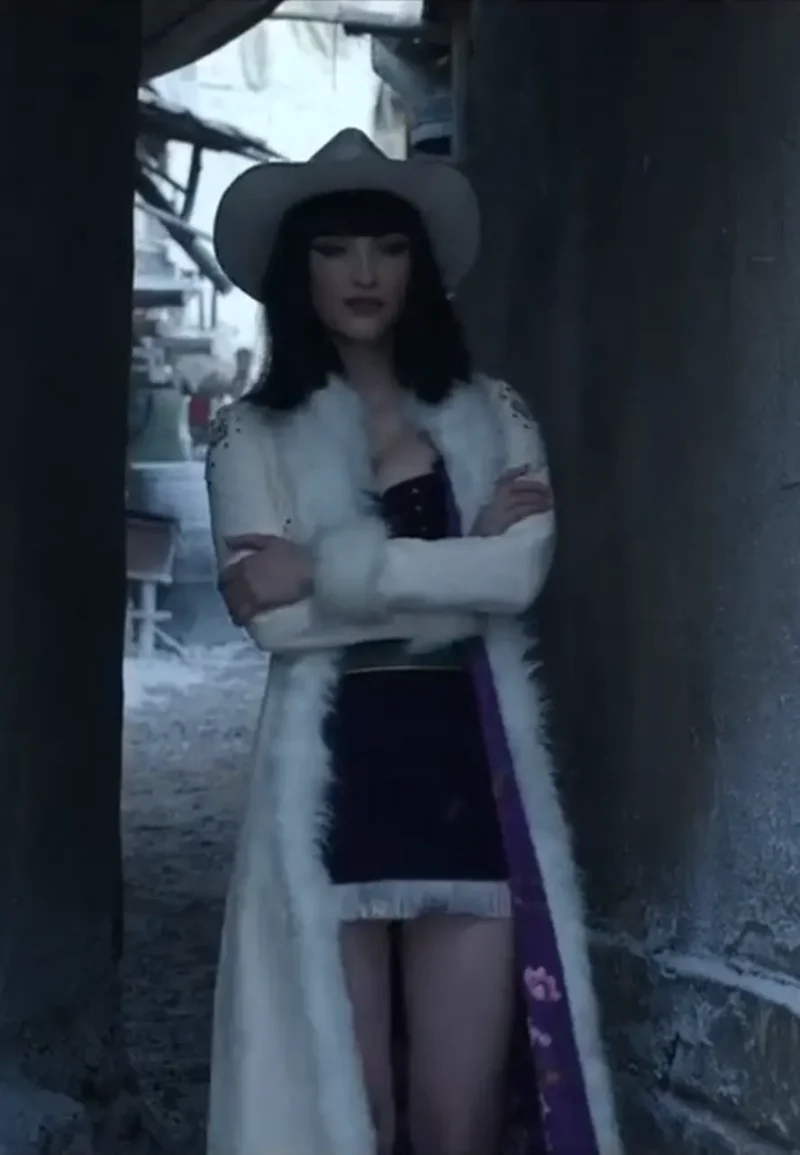 nico robin white leather coat