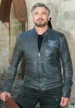 olivier minne black leather jacket