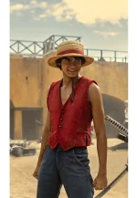 one piece red vest