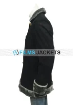 one piece s02 black suede coat