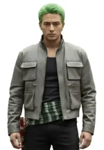 one piece s02 grey leather jacket