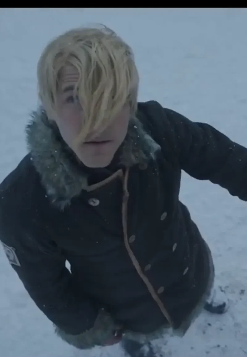 sanji black suede shearling coat