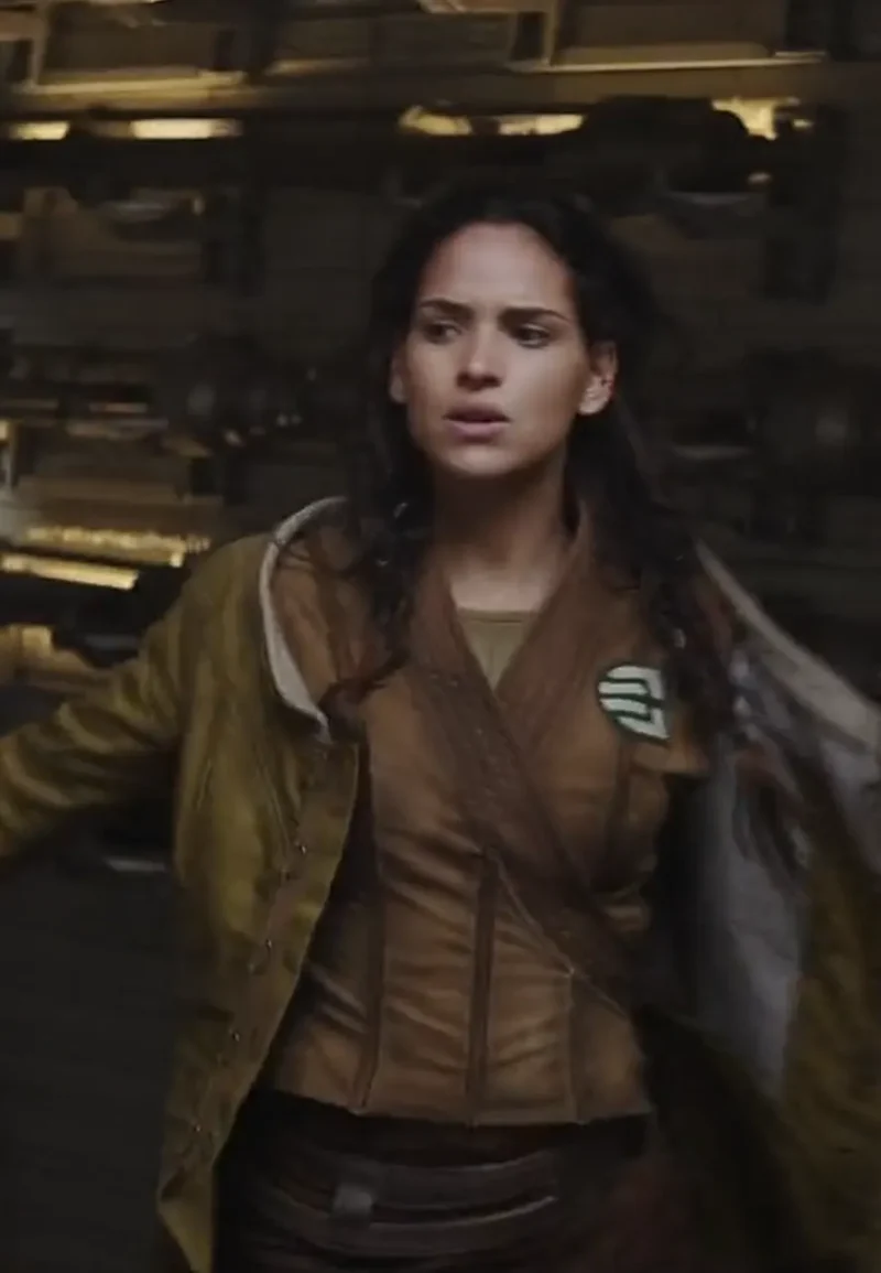 adria arjona brown jacket