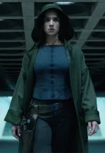 bix caleen green wool coat