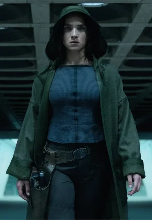 bix caleen green wool coat