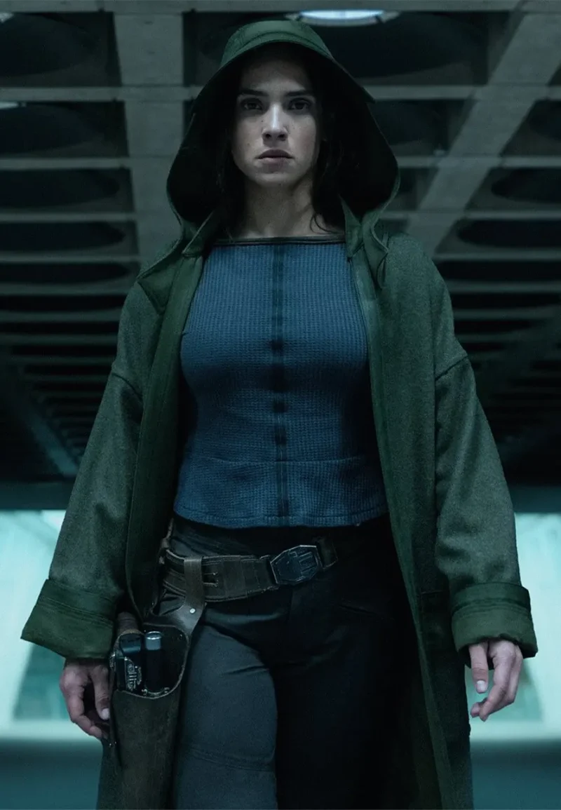 bix caleen green wool coat