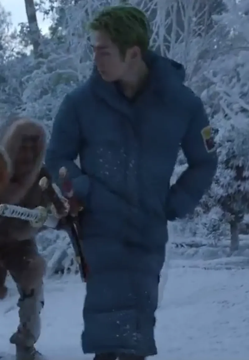 blue puffer coat mens