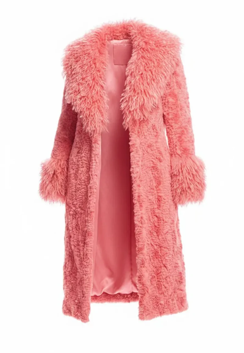 carrie preston faux fur long coat