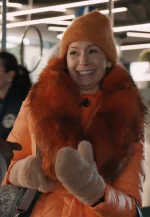 carrie preston orange coat