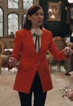 carrie preston red blazer