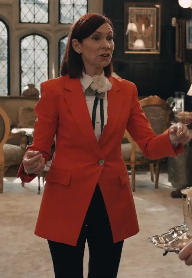 carrie preston red blazer