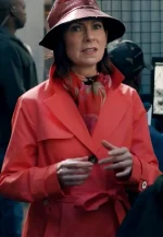 carrie preston red cotton coat