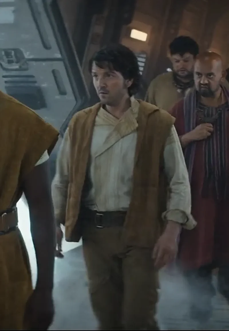 diego luna brown hooded vest