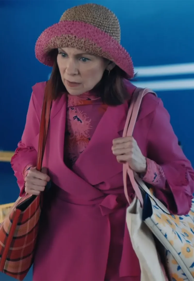 elsbeth pink trench coat