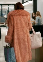 elsbeth tascioni-pink faux fur long coat