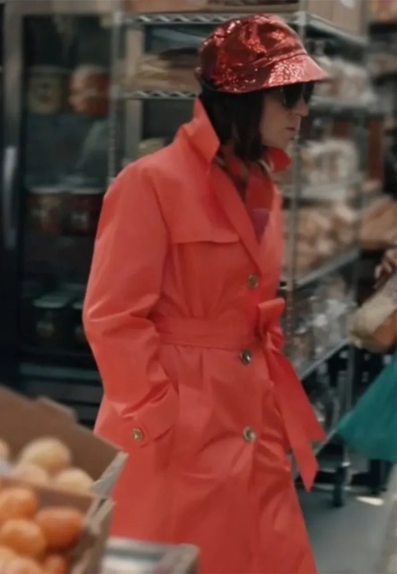 elsbeth tascioni red cotton coat