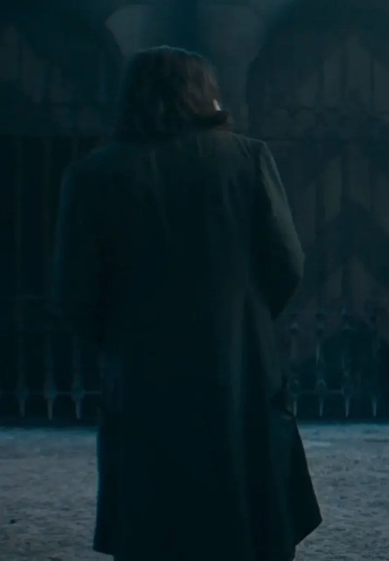 ezra miller black coat