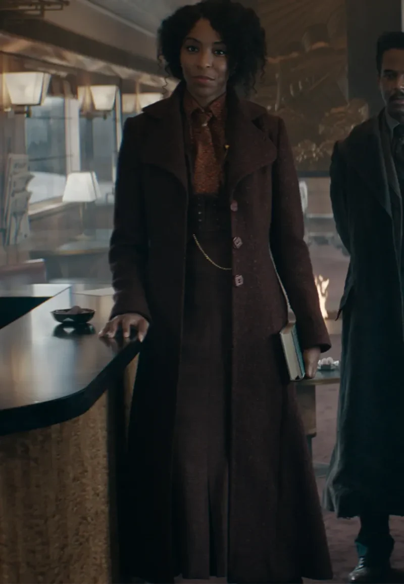 jessica williams maroon coat