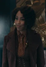 jessica williams maroon trench coat