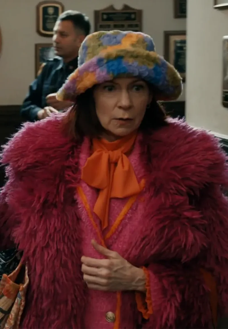 magenta pink fur coat