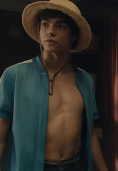 monkey d luffy blue shirt