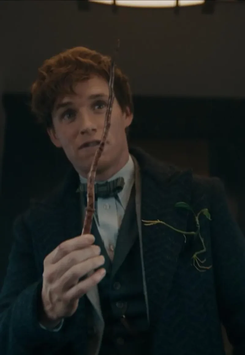 newton scamander black wool coat