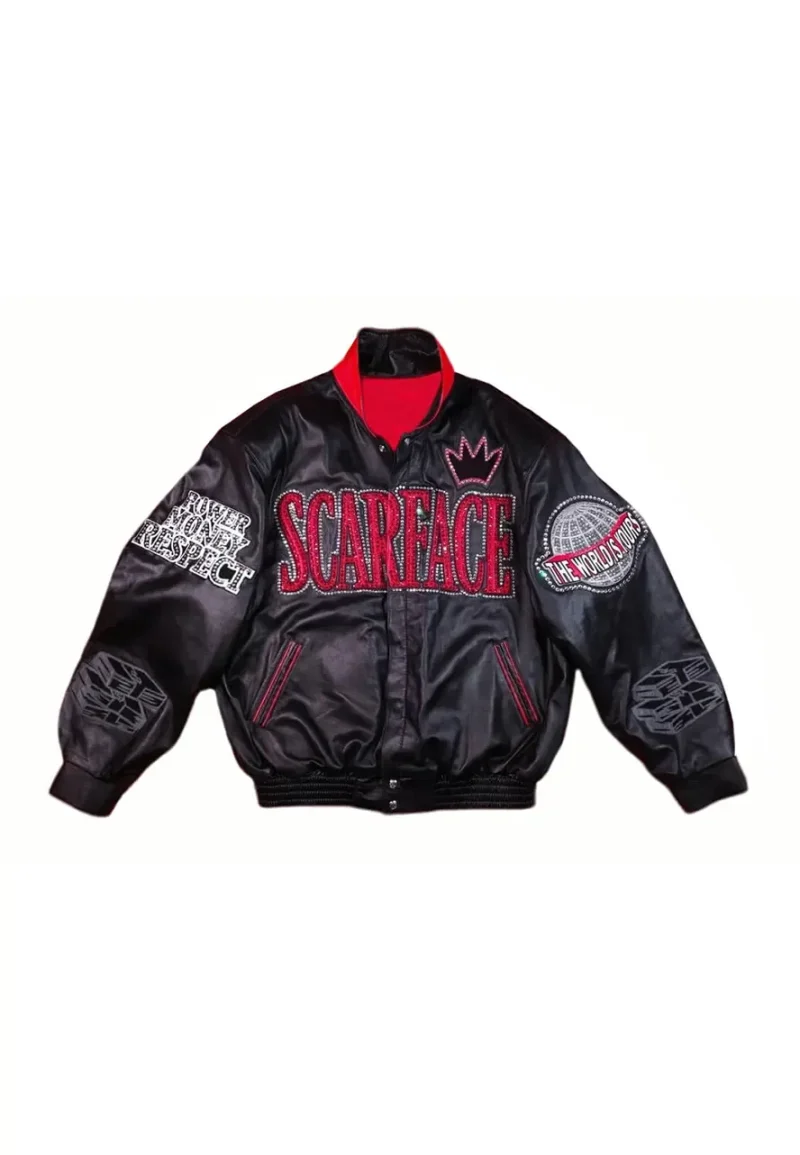 scarface leather bomber jacket