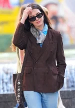 andrea sachs suede leather blazer