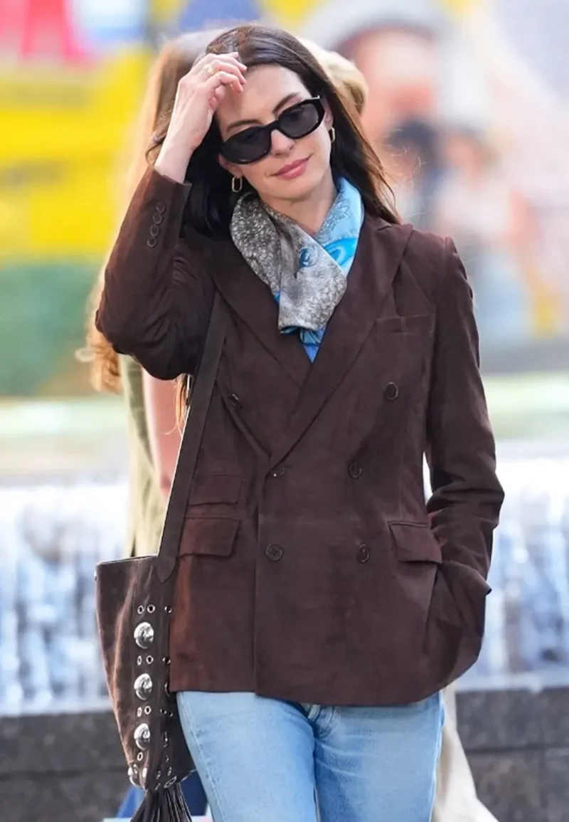 andrea sachs suede leather blazer
