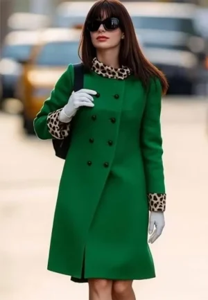 andy sachs green coat