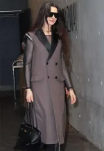 anne hathaway sleeveless coat