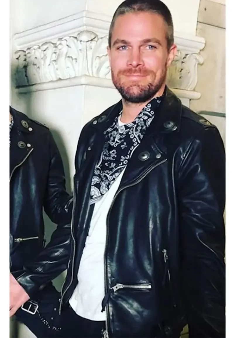arrow oliver elseworlds black leather jacket