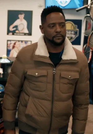 brown puffer jacket