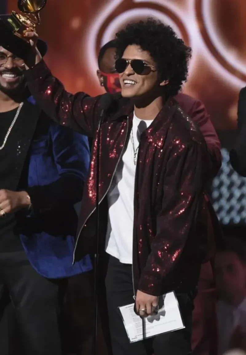 bruno mars red sequins jacket